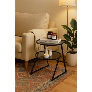 Odkládací stolek / Příruční stolek Valencia - Black, Fume obraz