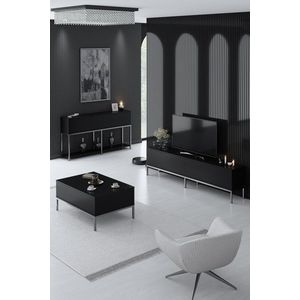 Living Room Furniture Set Lord - Black, Silver obraz