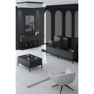 Living Room Furniture Set Lord - Anthracite, Black obraz