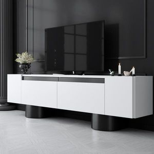 TV stolek Bohem - White, Black obraz