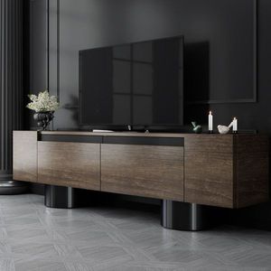 TV stolek Bohem - Walnut, Black obraz