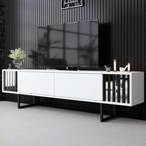 TV stolek Chrome Line - White, Black obraz