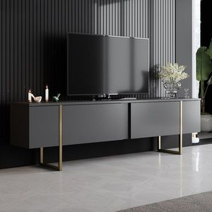 TV stolek Luxe - Anthracite, Gold obraz