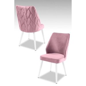 Sada židlí (4 kusy) Pufi - Lilac, White obraz