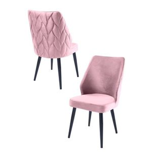 Sada židlí (4 kusy) Pufi - Lilac, Black obraz