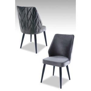 Sada židlí (4 kusy) Pufi - Grey, Black obraz