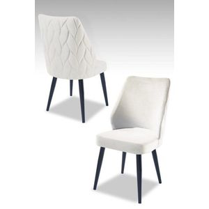 Sada židlí (4 kusy) Pufi - Cream, Black obraz