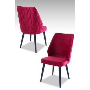 Sada židlí (4 kusy) Pufi - Claret Red, Black obraz