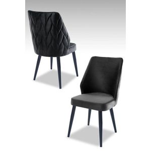 Sada židlí (4 kusy) Pufi - Anthracite, Black obraz