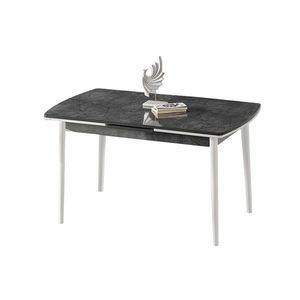 Extendable Dining Table Toskana - Anthracite, White obraz