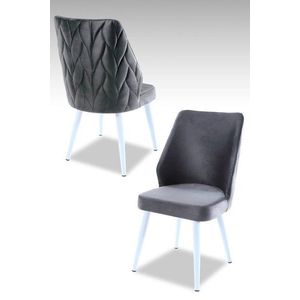 Sada židlí (2 kusy) Pufi - Grey, White obraz