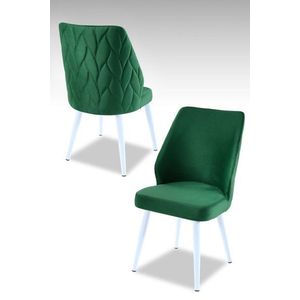 Sada židlí (2 kusy) Pufi - Green, White obraz