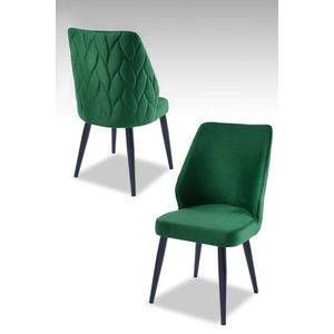 Sada židlí (2 kusy) Pufi - Green, Black obraz