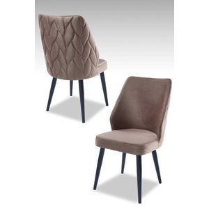 Sada židlí (2 kusy) Pufi - Cappuccino, Black obraz