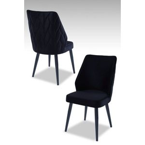Sada židlí (2 kusy) Pufi - Black obraz