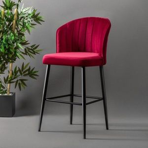Bar Stool Set (2 Pieces) Rubi - Claret Red obraz
