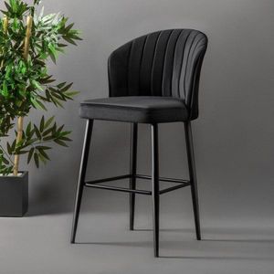 Bar Stool Set (2 Pieces) Rubi - Black obraz