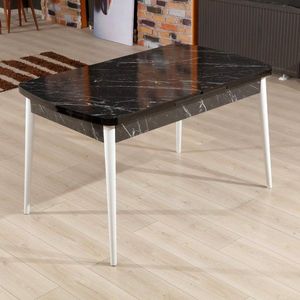 Extendable Dining Table Bendir - White obraz