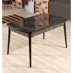 Extendable Dining Table Bendir - Black obraz