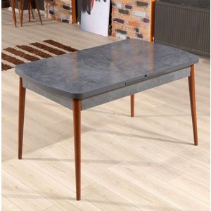 Extendable Dining Table Aris - Anthracite, Walnut obraz