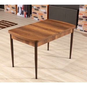 Extendable Dining Table Trend Barok - Walnut, Brown obraz