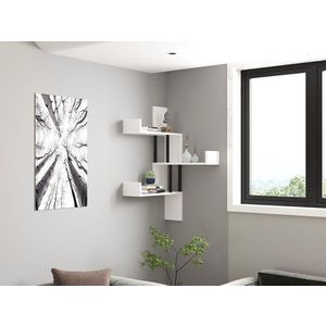 Nástěnná police Bombe- White obraz