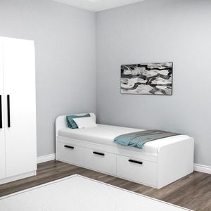 Rám jednolůžkové postele Akser - White obraz