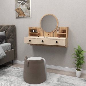 Toaletní stolek Polina - Atlantic Pine, Beige obraz