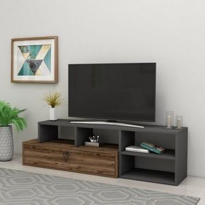 TV stolek Duru - Light Walnut, Anthracite obraz