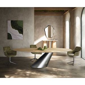 Jídelní stůl Edge oválný 280x130 keramika Laminam® Sabbia obraz