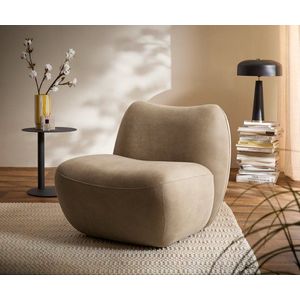 Křeslo Zena 75×85 cm mikrovlákno béžová vintage obraz