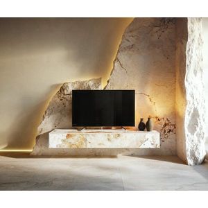 TV stolek Cuor 150 cm keramika Minas Melange bílá béžová 1 obraz