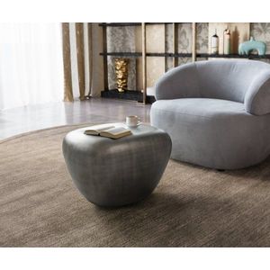 Konferenční stolek Caramia 65x55 cm kov stříbrná obraz