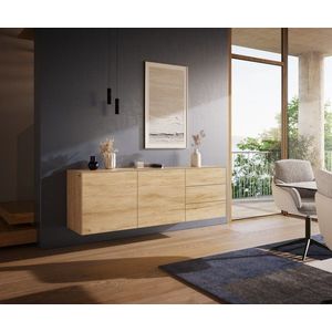 Komoda Cuor 180 cm keramika Laminam® Sabbia dubová 2 dvířka 3 obraz