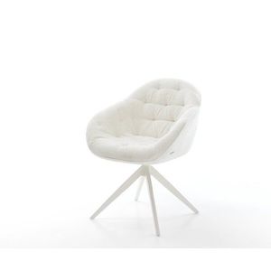 Jídelní židle Gaio-Flex bouclé měkký béžová křížová podnož obraz