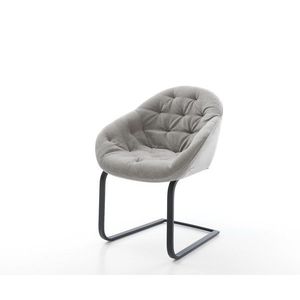 Jídelní židle Gaio-Flex strukturovaná látka Měkký šedá jídelní obraz