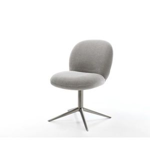 Jídelní židle Nube-Flex strukturovaná látka Měkký šedá křížová obraz