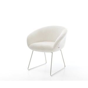 Jídelní židle Vinka-Flex s područkami bouclé měkký béžová tenká obraz