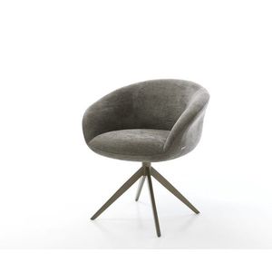 Jídelní židle Vinka-Flex s područkami bouclé měkký tmavě béžová obraz