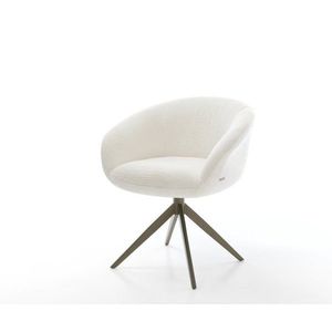 Jídelní židle Vinka-Flex s područkami bouclé měkký béžová obraz