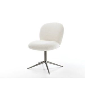 Jídelní židle Nube-Flex bouclé měkký béžová podnož grafit 360° obraz