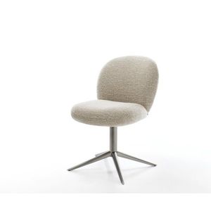 Jídelní židle Nube-Flex tkanina Měkký béžová křížová podnož obraz