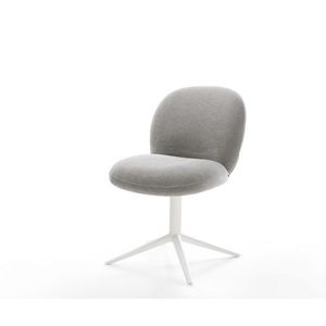 Jídelní židle Nube-Flex strukturovaná látka Měkký šedá křížová obraz