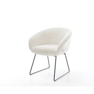 Jídelní židle Vinka-Flex s područkami bouclé měkký béžová tenká obraz