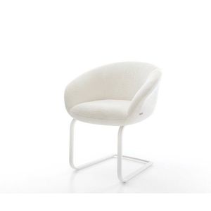 Jídelní židle Vinka-Flex s područkami bouclé měkký béžový obraz