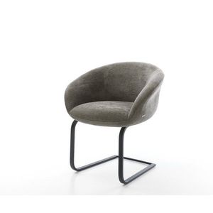 Jídelní židle Vinka-Flex s područkami bouclé měkký tmavě béžová obraz