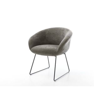 Jídelní židle Vinka-Flex s područkami bouclé měkký tmavě béžová obraz