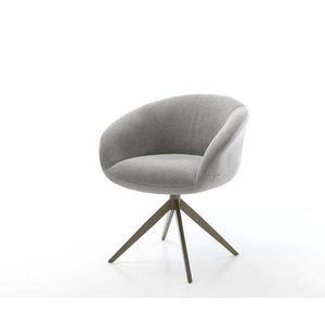 Jídelní židle Vinka-Flex s područkami potahová látka Měkký šedá obraz