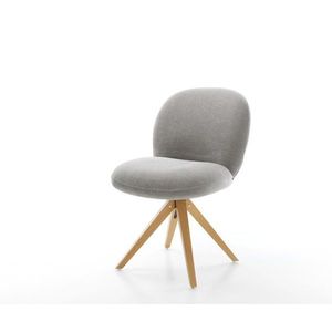 Jídelní židle Nube-Flex strukturovaná látka Měkký šedá dřevěná obraz