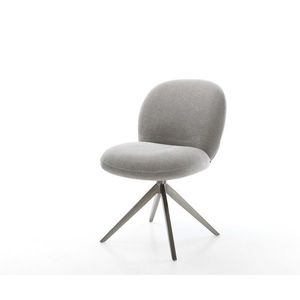 Jídelní židle Nube-Flex strukturovaná látka Měkký šedá křížová obraz